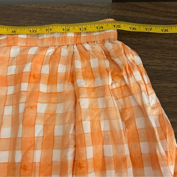 ❤️ UO Orange Checkered Button-Up Skirt L - Picture 9 of 11